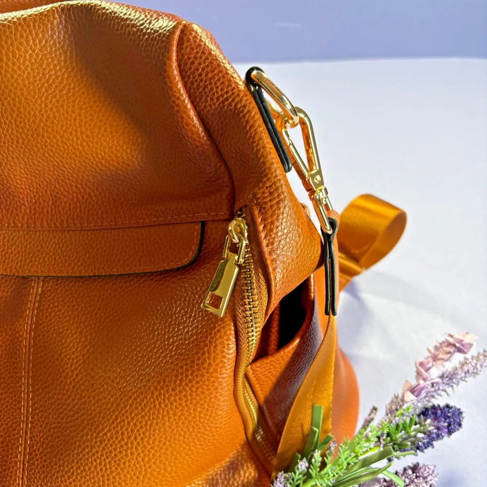 Kattee Womens Anti-Theft, Pickpocket Backpack Purse Leather Brown Travel Safety